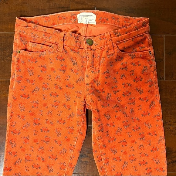 ANTHROPOLOGIE Current/Elliott The Ankle Skinny Poppy Ditsy Blossom Size 25 - Picture 5 of 11